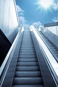 pretty tenuous metaphor - an escalator